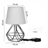 Abajur Diamante Dome Jornal Com Aramado Branco - comprar online