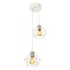 Lustre pendente luminária diamante aramado duplo varias cores - loja online