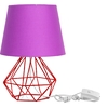 Abajur Diamante Dome Com Aramado Vermelho Varias Cores - Marryluz