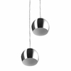 Lustre Pendente Aluminio Bola Duplo 15cm Cores Metalicas