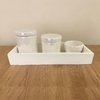 Kit Higiene ceramica branco 4 peças 
