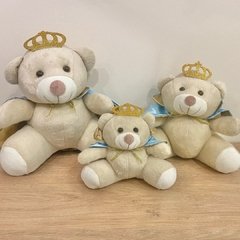 Trio de Ursos Principe Rei Azul Claro (2)