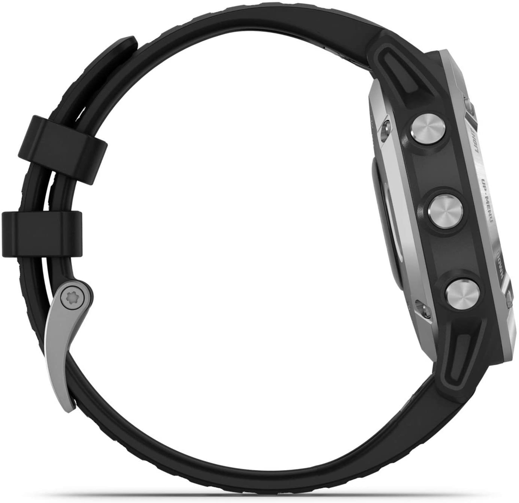 GARMIN FENIX 6, Silver w/Black Band,GPS Watch,WW
