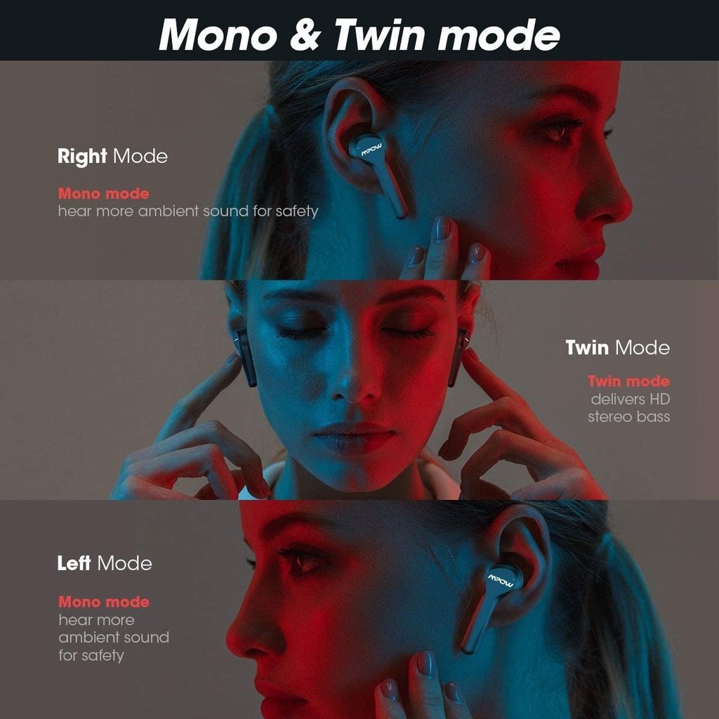 true wireless earbuds with mono mode