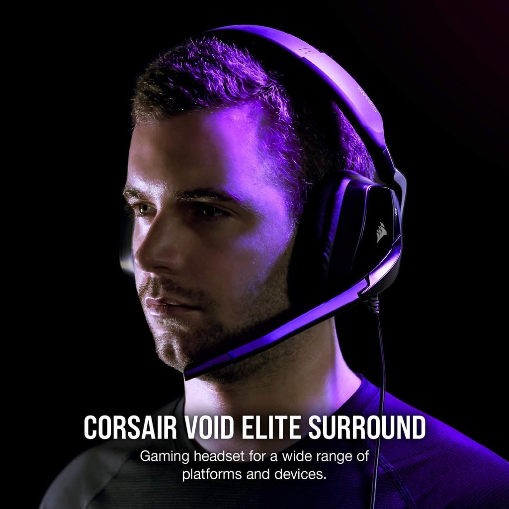 Auricular Corsair Void Elite 7.1 Surround Sound Discord Certified - Works  with PC, Xbox Series X, Xbox Series S, PS5, PS4, Nintendo Switch - Carbon