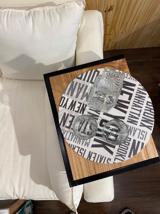 Mesa de Arrime Burano wood negra - comprar online