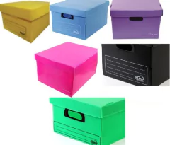 Caja Archivo Plastico Plana 805 Con tapa 38x38x38 cm - Pack x10 - comprar online