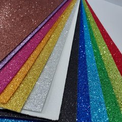 Goma Eva Super Glitter Con Brillo 40x60 Colores Premium X10u