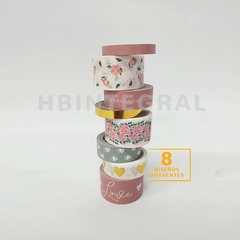 Cinta Adhesiva Decorativa Washi tape x8u. lindos diseños - comprar online
