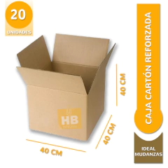 Caja de cartón mudanza 40x40x40 cm - comprar online