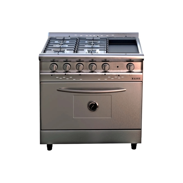 COCINA INDUSTRIAL MORELLI SAHO JITAKU 820 A GAS 5 HORNALLAS ACERO INOXIDABLE