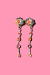 AROS •CONSTELACION• NARANJA Y FUCSIA PLATA