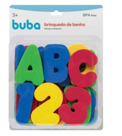 Brinquedo de Banho Letras e Números 36 Pçs Buba - 10738