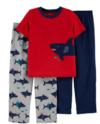 Pijama 3 ´peças calças - tubarão - carter's