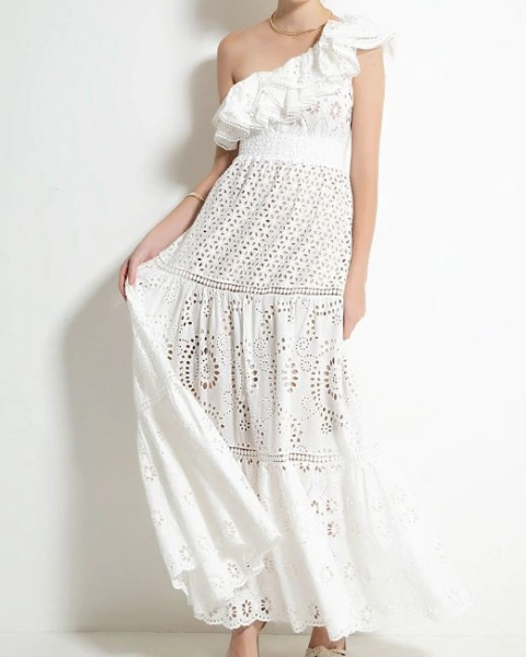 Vestido AR Emanuelle Lace Off White