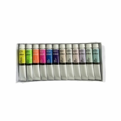 Set de acrílicos 12 colores neón y pastel 12ml Artel - comprar online