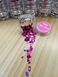 Glitter Formato Borboleta Pink - comprar online