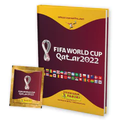 PACK PROMO 1 album TAPA DURA + 100 sobres de figuritas FIFA WORLD CUP QATAR 2022