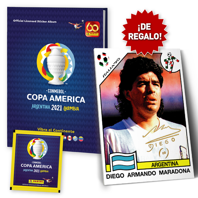PACK DIE90 1 Álbum TAPA DURA + 75 sobres COPA AMERICA 2021 ...