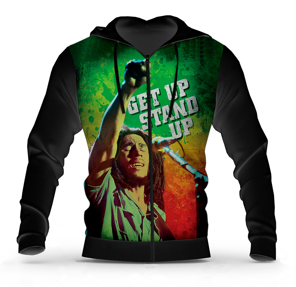 bob marley zip up moletom com capuz
