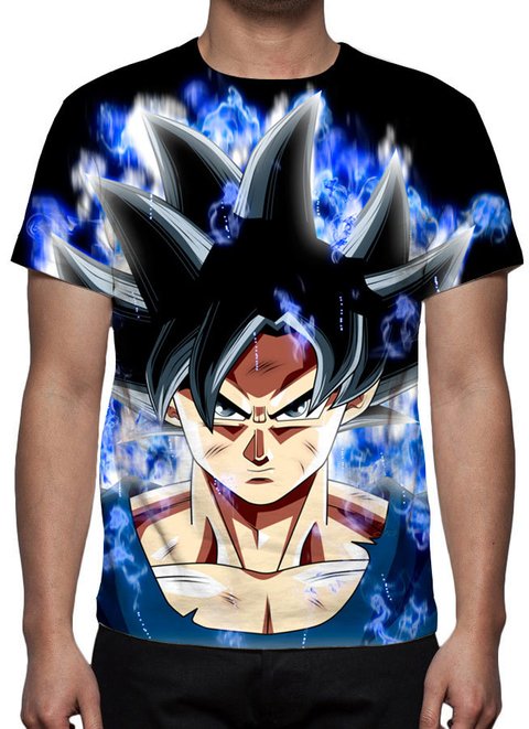 Camiseta Dragon Ball Super Goku Ultra Instinto Face - Estampa Total