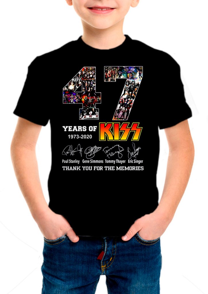 camiseta infantil banda kiss