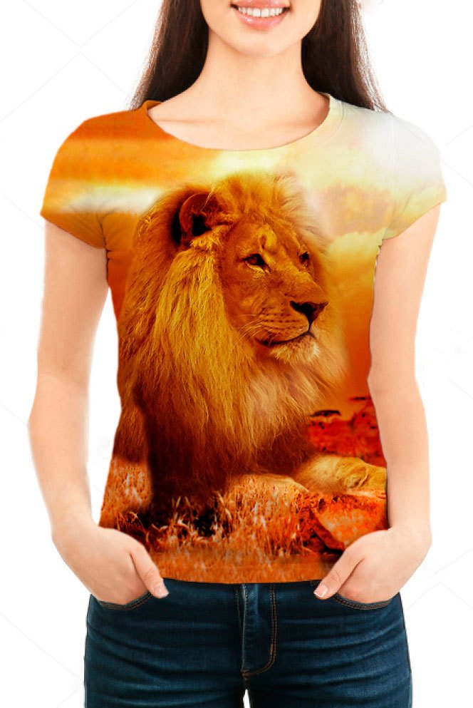 Camiseta Babylook Feminina Leão de Judá