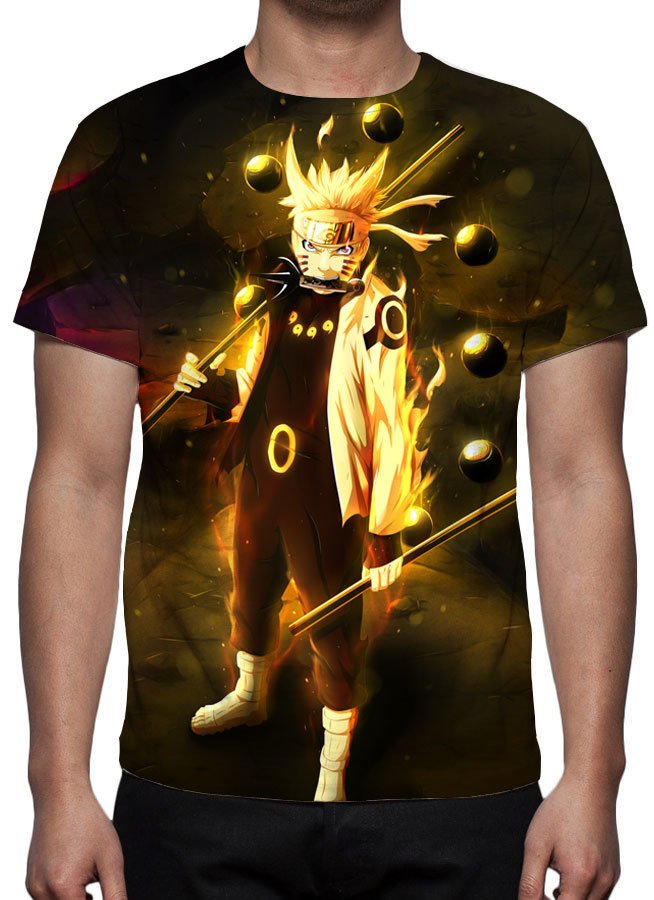 Camiseta Naruto e Sasuke - Estampa Total