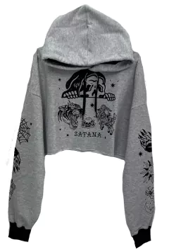 BUZO CROP SCHOOL GREY