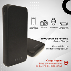 Cargador Batería Portátil Power Bank 2 Usb 10000 Mah Zego - tienda online