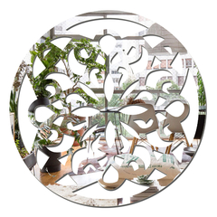 Espelho Decorativo Mandala Redonda Flórida Grande - comprar online