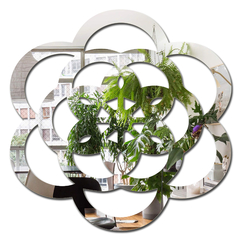 Espelho Decorativo Mandala De Rosa 49,5 Cm X 49,5 Cm - comprar online