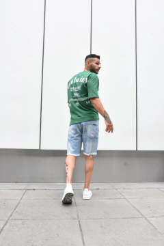 Remera Oversize STREET(verde ) - comprar online