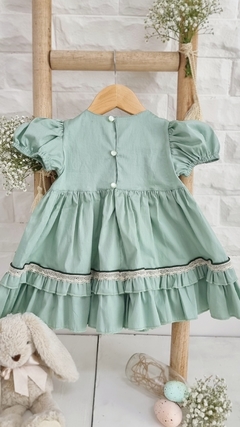 Vestido Larissa verde - Click Newborn