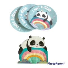 6 Platos Panda de 17cm - comprar online