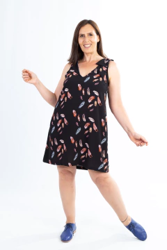 Vestido STRASS plumas - comprar online