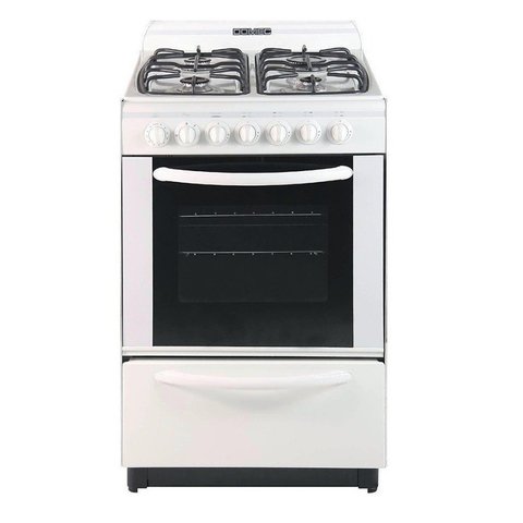 Cocina Domec CBULEAV Con Luz - Encendido - Autolimpiante - Multigas - Blanca