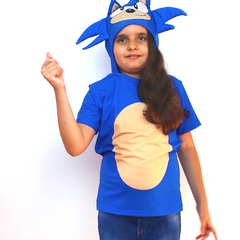 Macacão Infantil Verão Fantasia Sonic Isabb