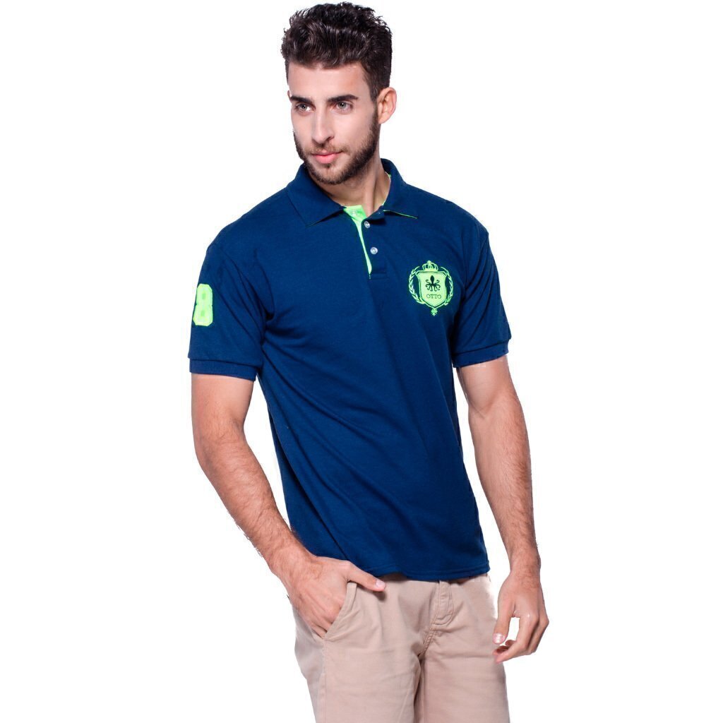 Tal Pai Tal Filho Kit 2 Camisas Polo Azul-Marinho Com Verde-Limão Modelo  Escudo | Otto