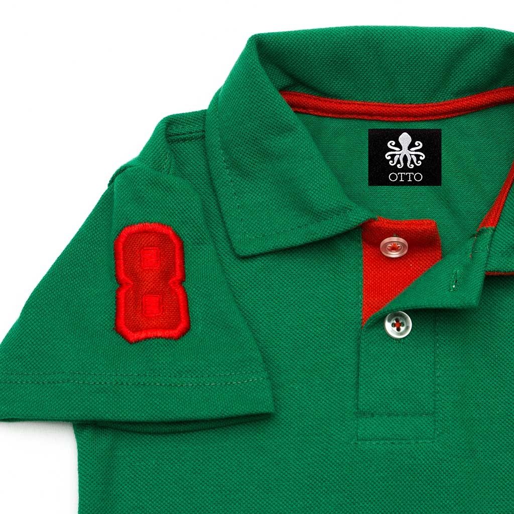 polo infantil verde