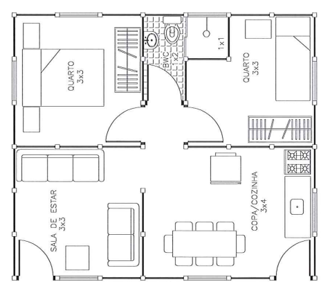 Projeto de Casas Pré-Moldada em Concreto