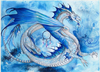 (1367) Pintura com Diamante - Dragão Azul - 40x30 cm - Parcial
