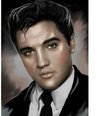 (1188) Pintura com Diamante - Elvis Presley 1 - 25x20 cm - Total