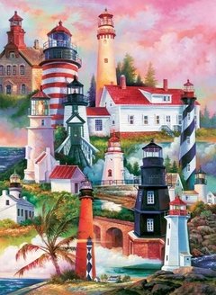 (1106) Lighthouses; Sandra Bergeron - 1500 peças