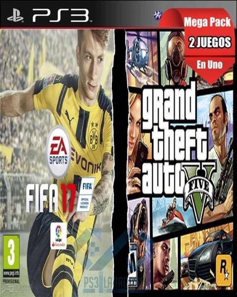 Combo GTA V + FIFA 17 PS3 Digital