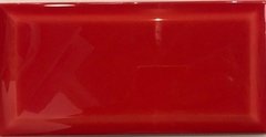 Ceramica Rojo Brillante Biselado 10x20 Subway New York x m2 - comprar online