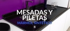 Mesada Marmol Sintetico Negra 160mm X 60mm Bacha Ms Durafort - comprar online