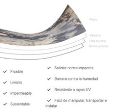 Piedra Natural En Placas Flexible Lamina 122x61 Int/exterior - Pignataro Diseño & Construccion
