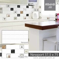 Cerámica Satinada Newport Bar 37,5x75 Cocina 1° Alberdi