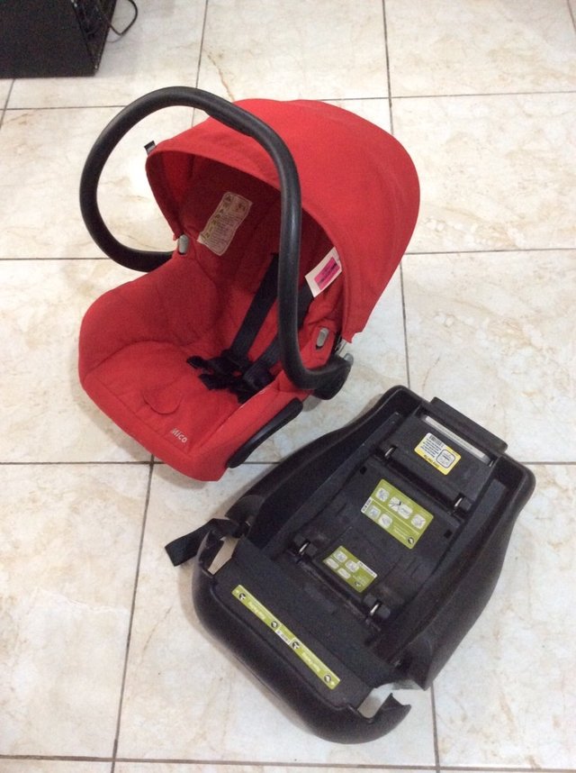 Bebe Conforto Com Base E Capota Vermelho Mico Maxi Cosi Produto Usado